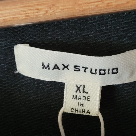 MAX STUDIO French Terry Knit Dress In Hevergrn XL - Picture 6 of 7